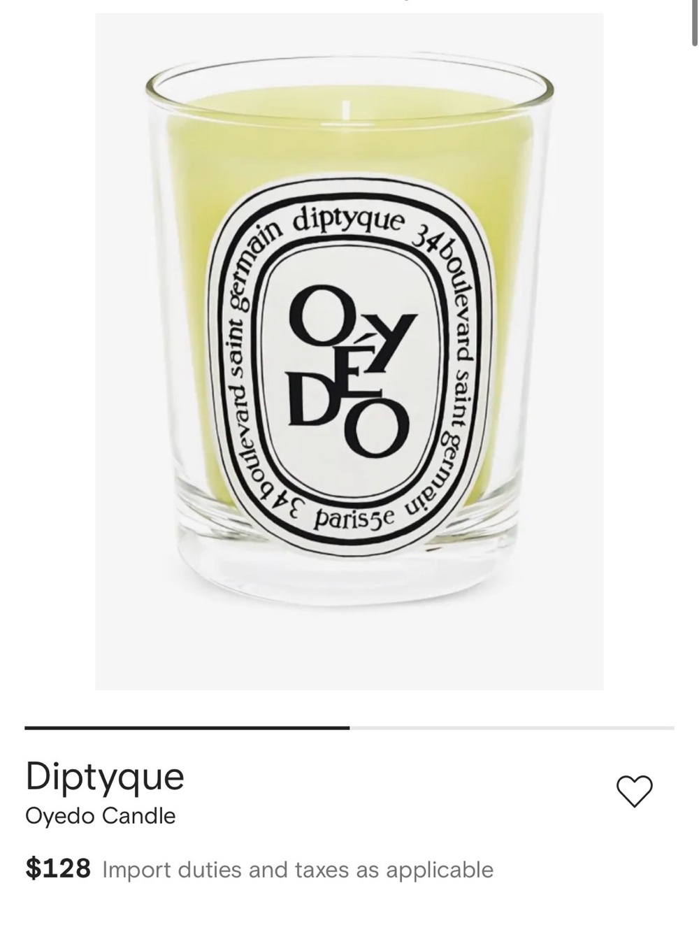 Diptyque Oyedo Classic Scented Candle (BRAND NEW & SEALED) - 190g